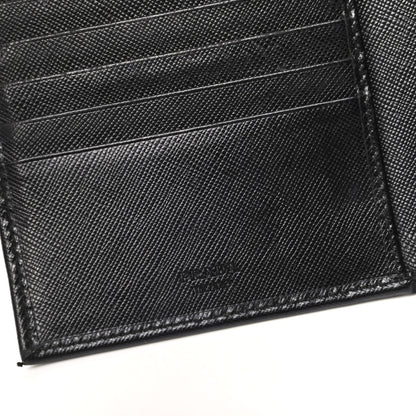 Prada Saffiano Metal Continental Flap Wallet Black 6 of 10