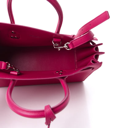 Saint Laurent Grained Calfskin Baby Sac De Jour Fuchsia 5 of 8