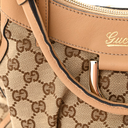 Gucci Monogram Medium D Gold Ring Hobo Beige 11 of 12
