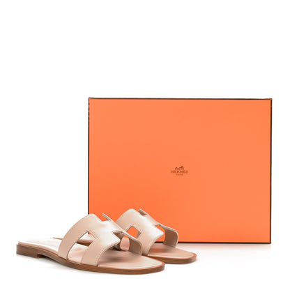 Hermes Box Calfskin Oran Sandals 35.5 Bois De Santal 9 of 9