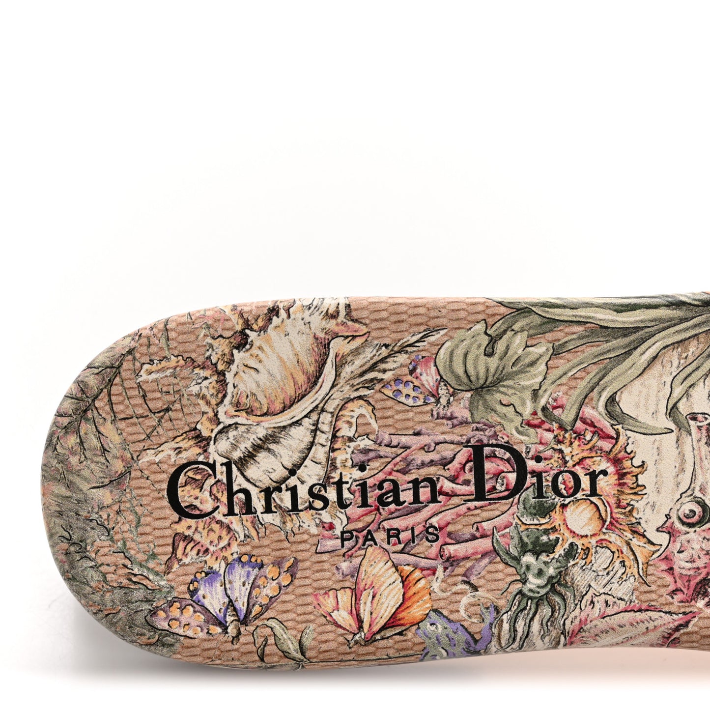 Straw Embroidered Cabinet De La Mer Dway Flat Slide Sandals 36 Multicolor