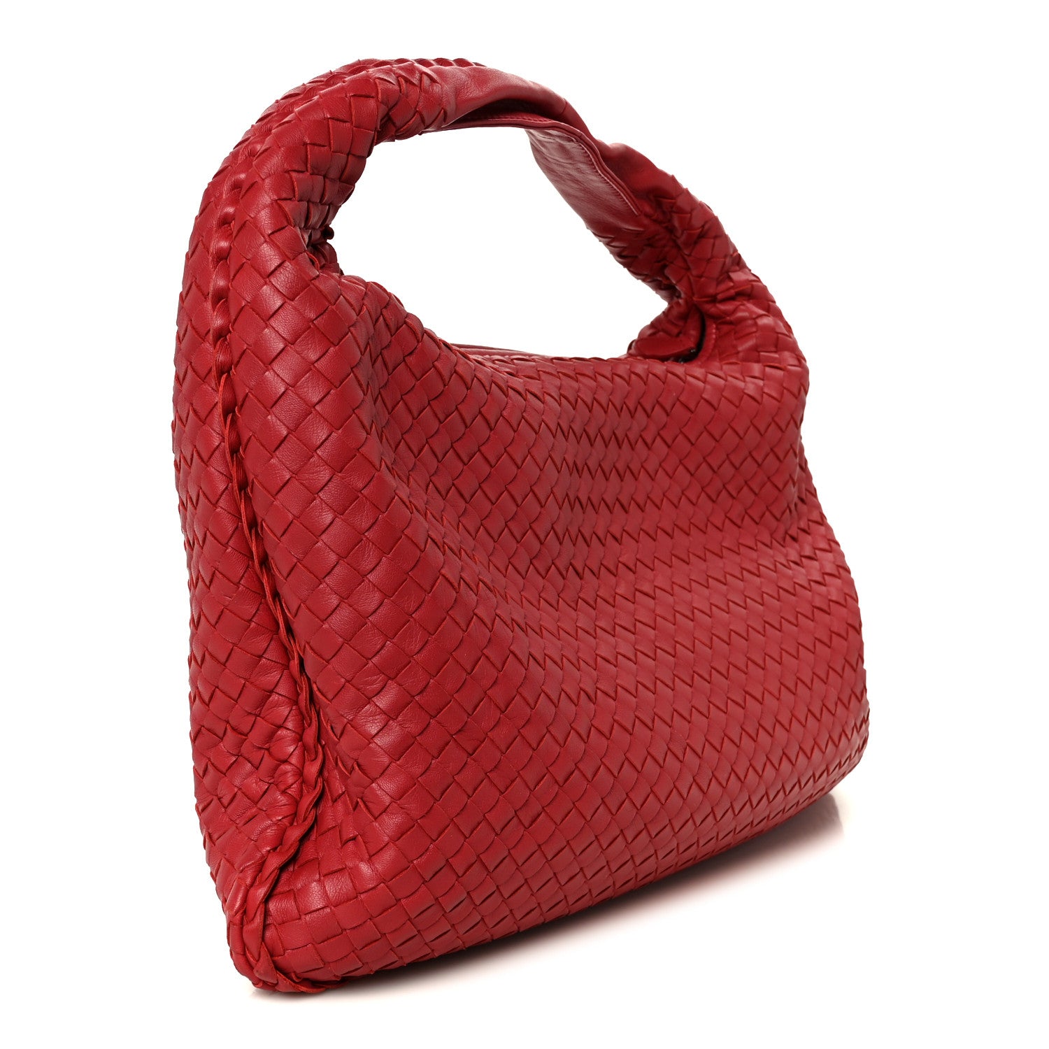 Bottega Veneta Nappa Intrecciato Large Veneta Hobo Red 4 of 12