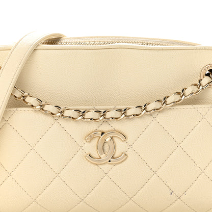 Chanel Caviar Quilted Small In & Out Camera Case White 8 of 12