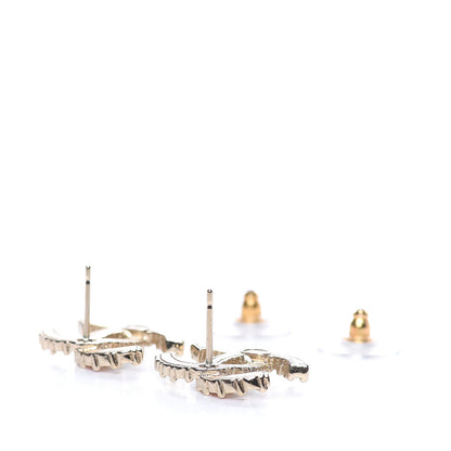 Chanel Crystal Over The Rainbow CC Earrings Gold Multicolor 4 of 4