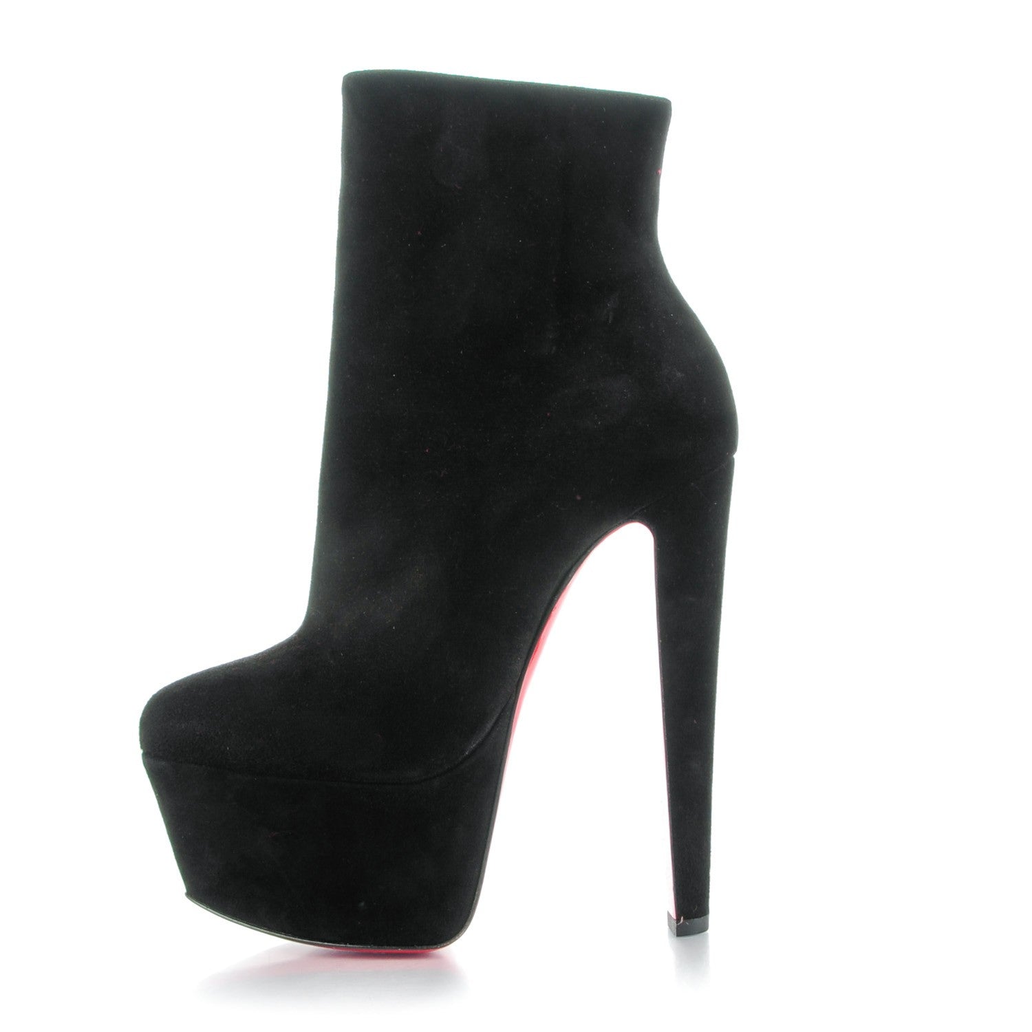Christian Louboutin Veau Velours Fierce 160 Ankle Boots 35.5 Black 1 of 8