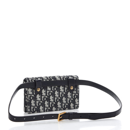 Christian Dior Oblique Saddle Belt Bag Blue 3 of 10