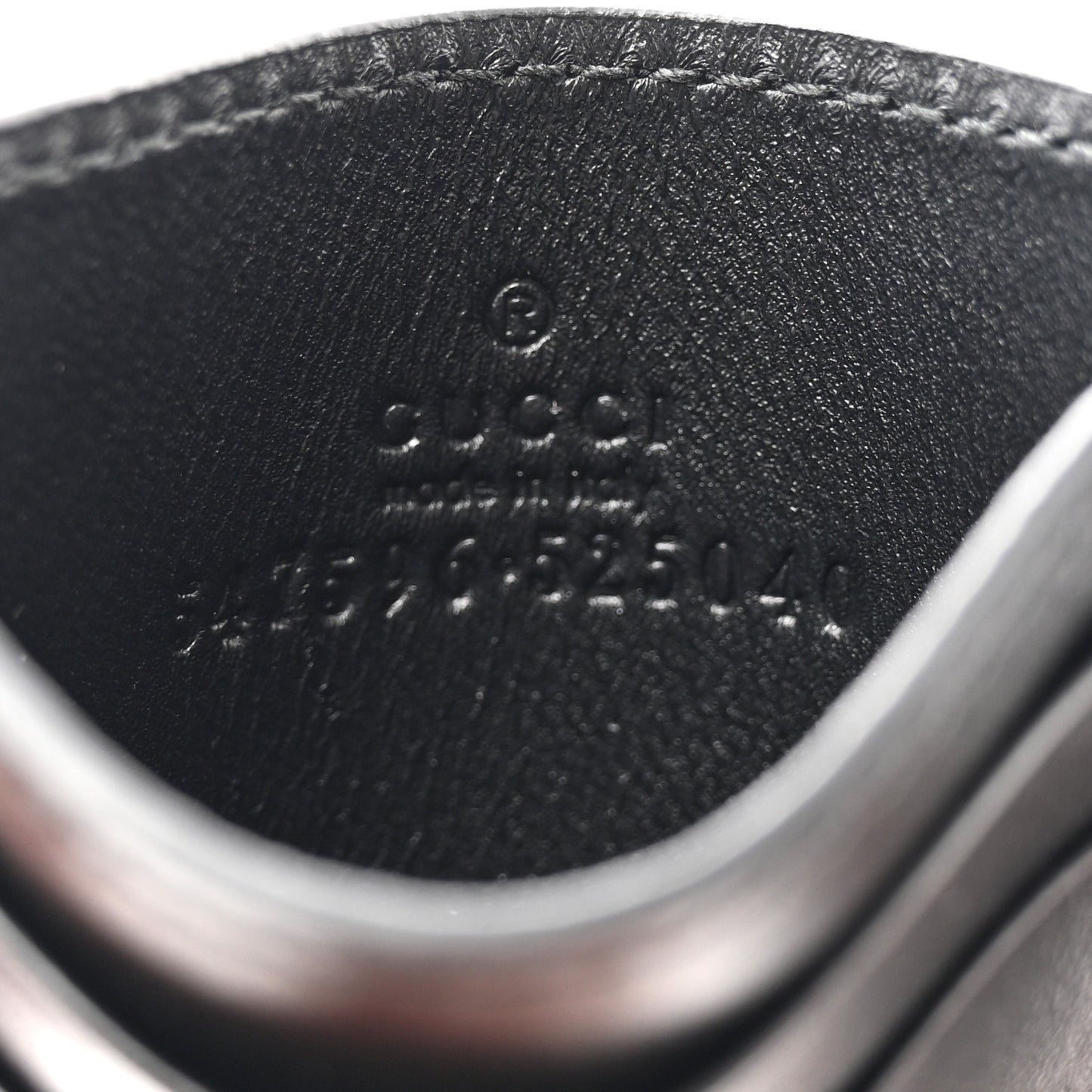 Plutone Calfskin Logo Card Holder Black
