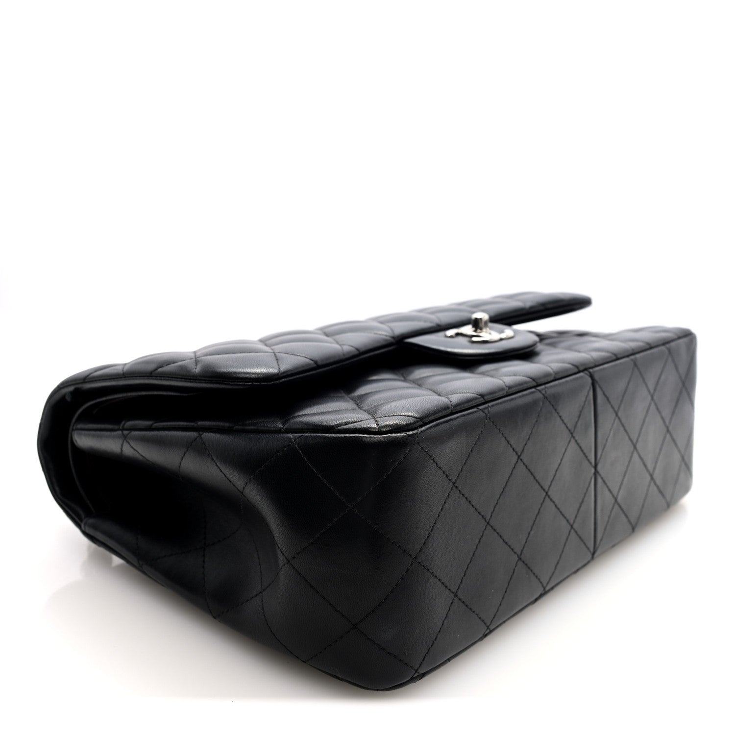 Chanel Lambskin Quilted Jumbo Double Flap Black 4 of 10