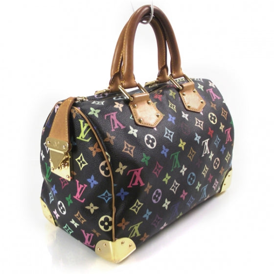 Louis Vuitton Monogram Multicolor Speedy 30 Black 3 of 10