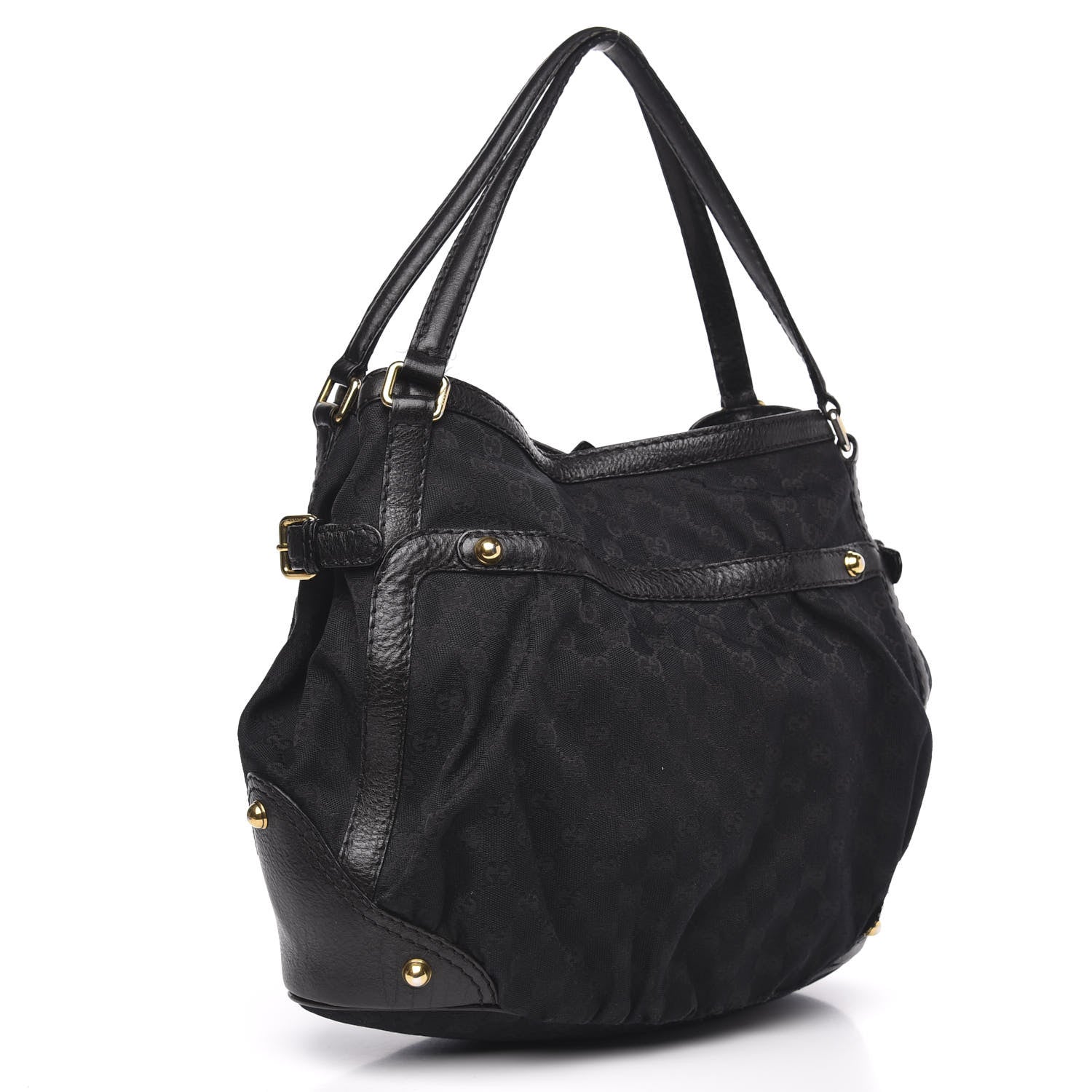 Gucci Monogram Medium Jockey Tote Black 3 of 17