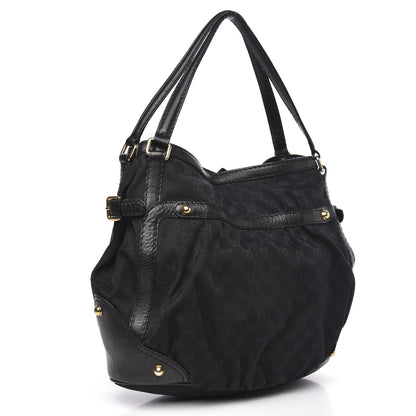 Gucci Monogram Medium Jockey Tote Black 3 of 17