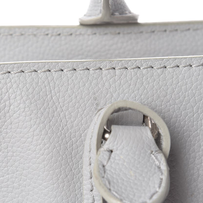 Alexander McQueen Pebbled Calfskin Small Skull Padlock Zip Around Tote Light Grey 14 of 14