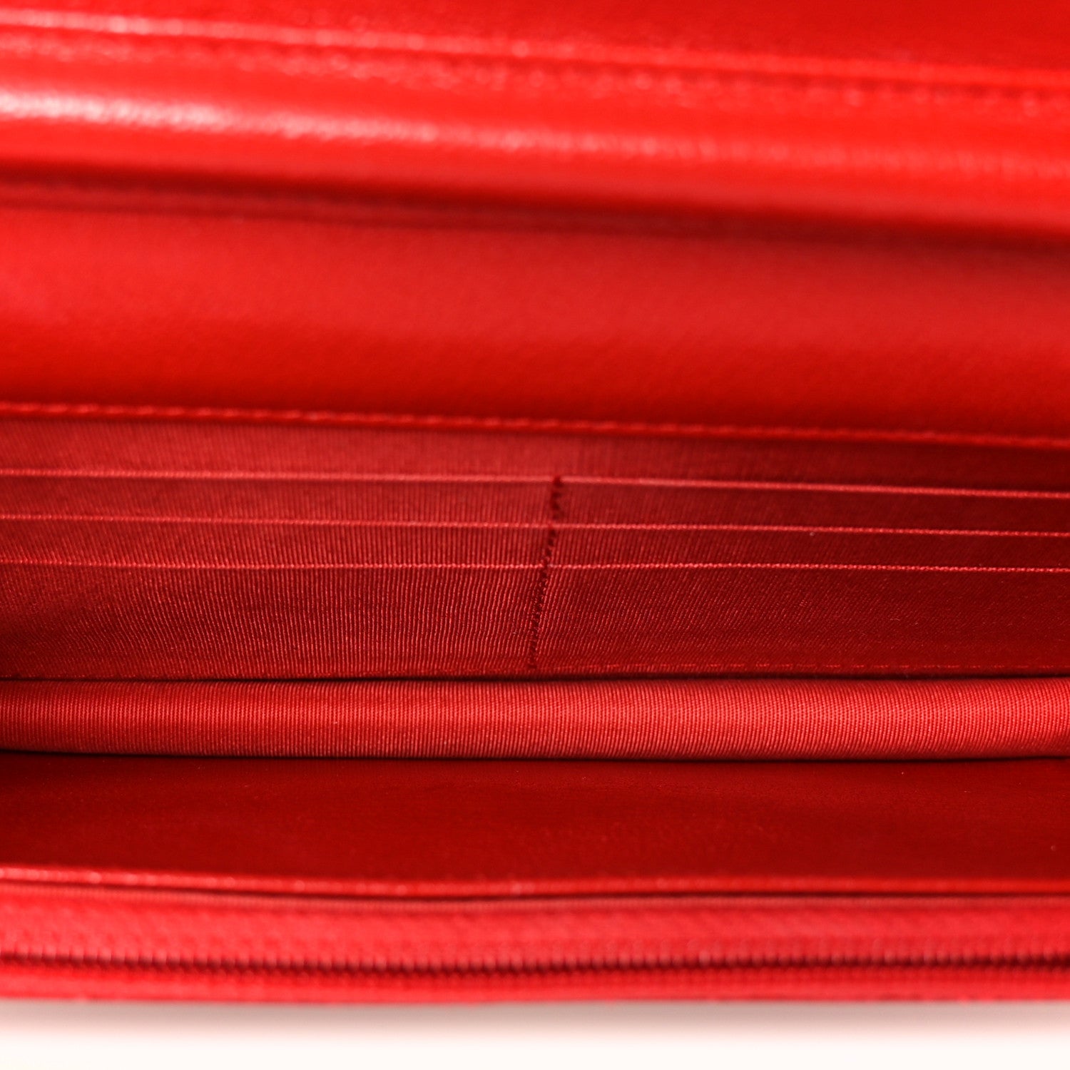 Chanel Goatskin Chevron Quilted Statement Wallet On Chain WOC Red 5 of 12
