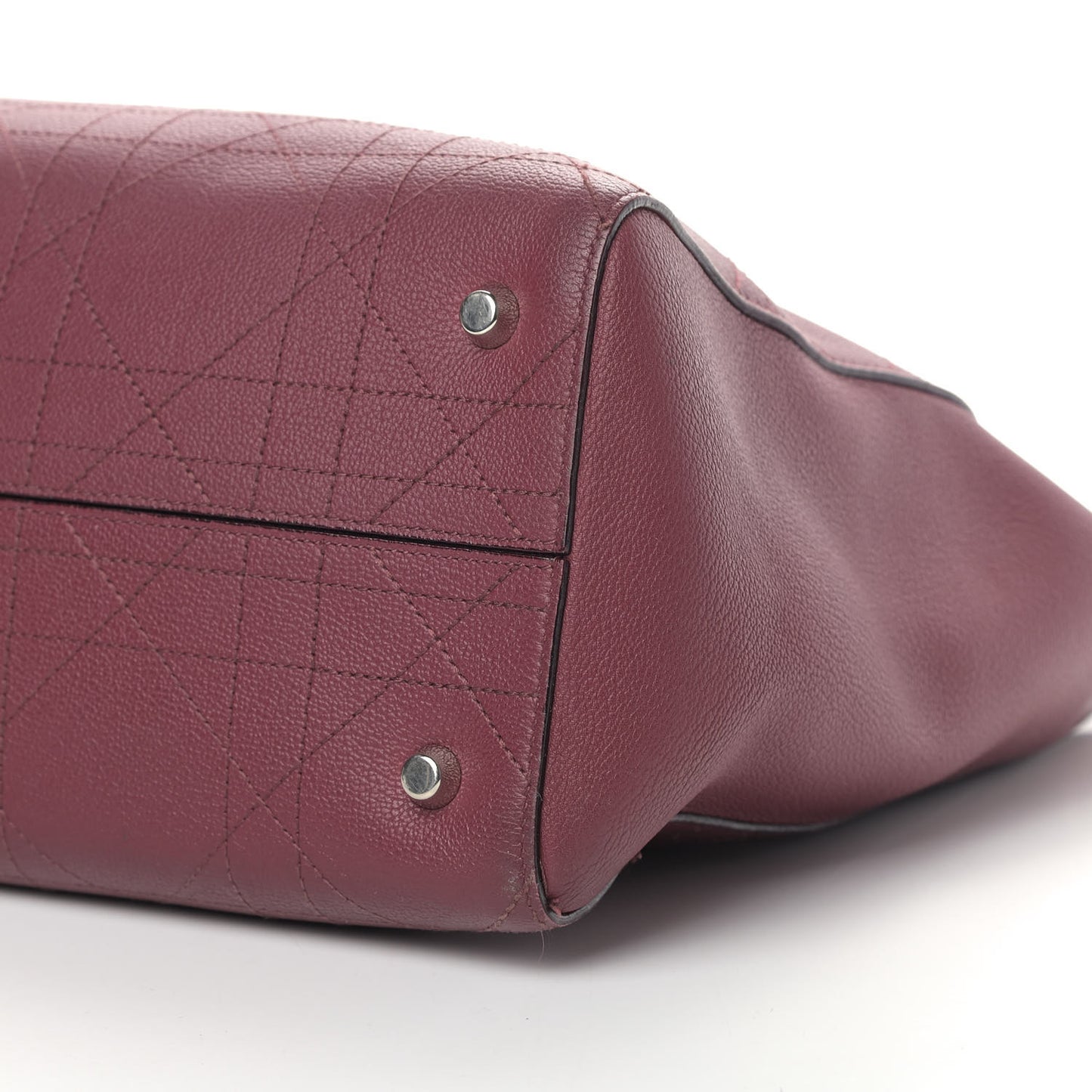 Grained Calfskin Cannage Medium Ultradior Tote Burgundy