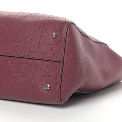Christian Dior Grained Calfskin Cannage Medium Ultradior Tote Burgundy 7 of 13