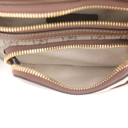 Gucci GG Supreme Monogram Textured Calfskin Retro Interlocking G Belt Bag Beige Ebony Brown Sugar 6 of 14