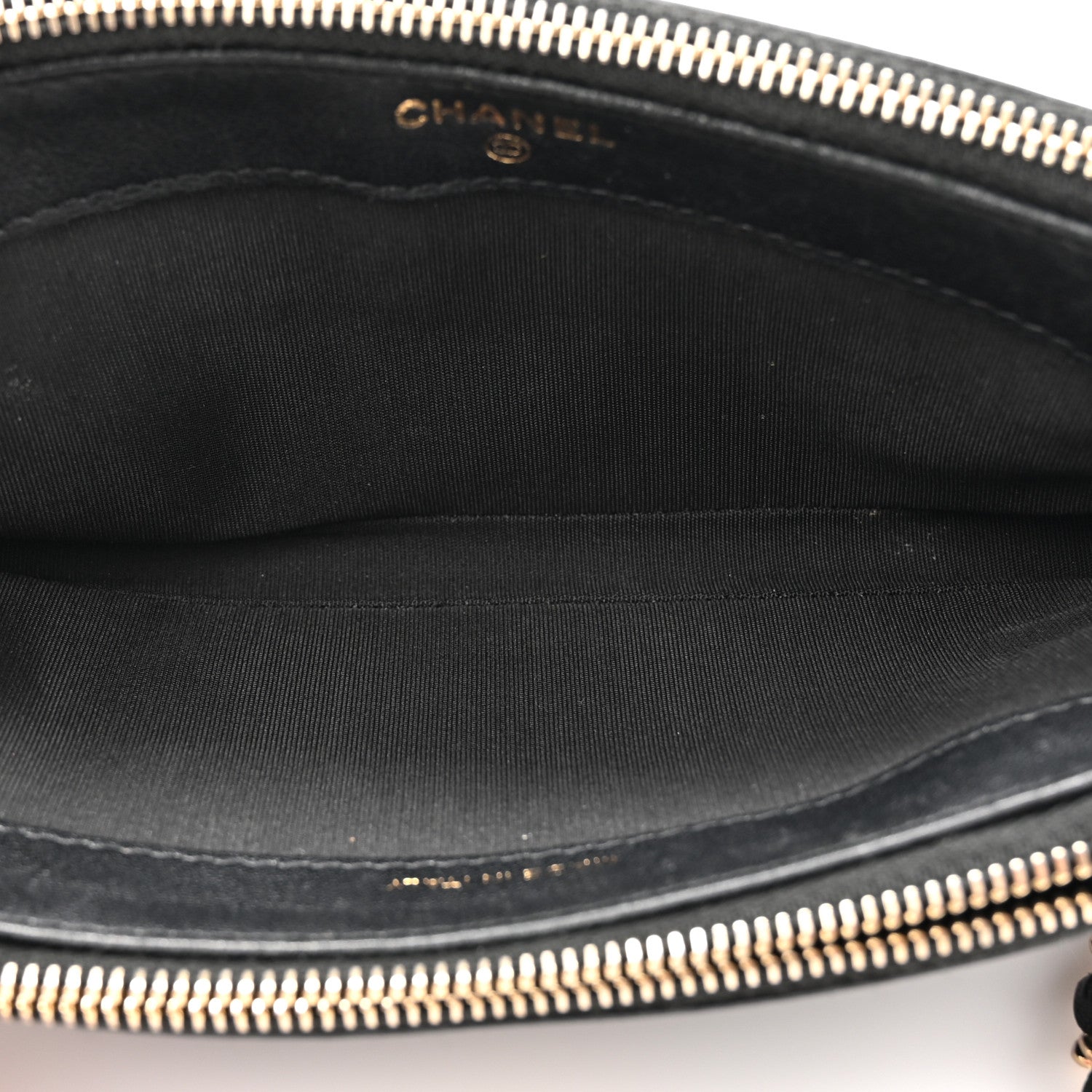 Chanel Metallic Sheepskin Chevron Quilted Small Vintage Mademoiselle Clutch With Chain Black 6 of 16
