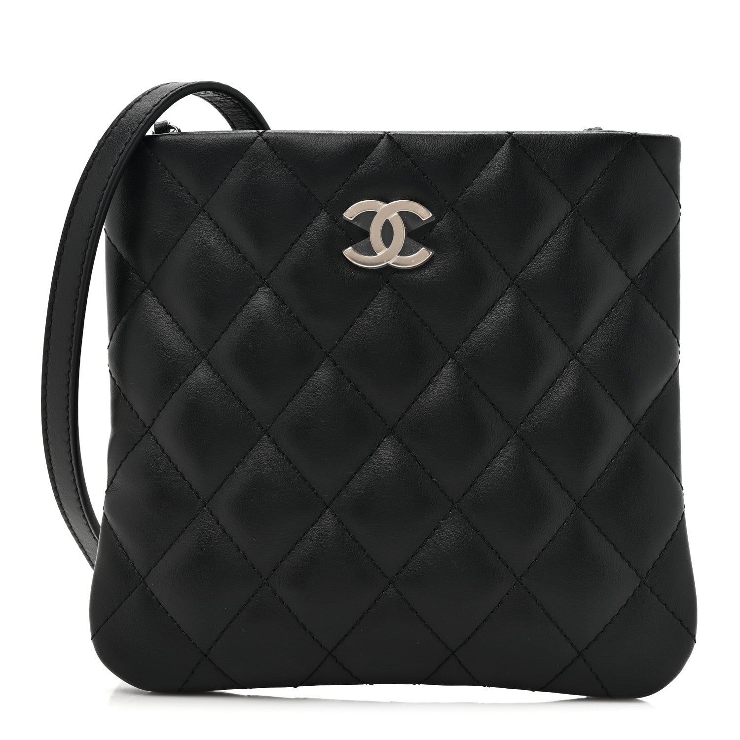 Chanel Lambskin Quilted Crossbody Bag Black 1 of 11
