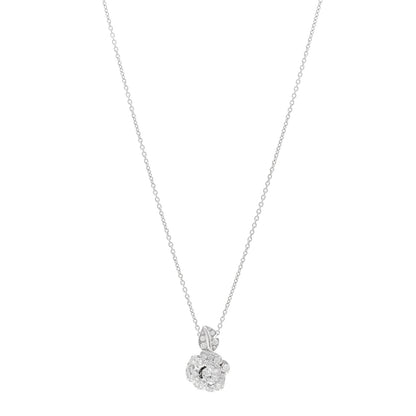 Christian Dior 18K White Gold Diamond Small Rose Dior Bagatelle Necklace 1 of 5