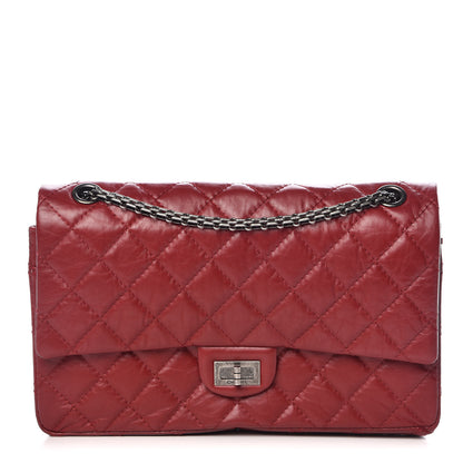 Chanel Aged Calfskin Quilted 2.55 Reissue 226 Flap Red 1 of 12