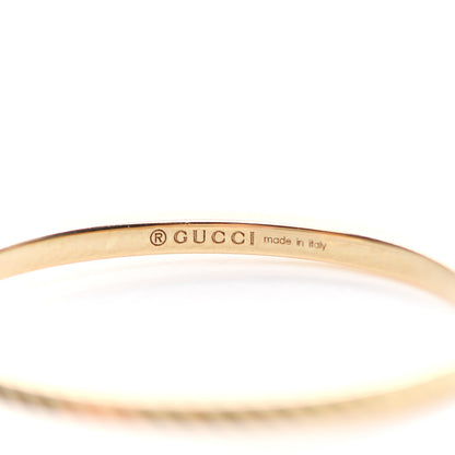 Gucci 18K Yellow Gold GG Running Charm Ring 55 7.25 4 of 5