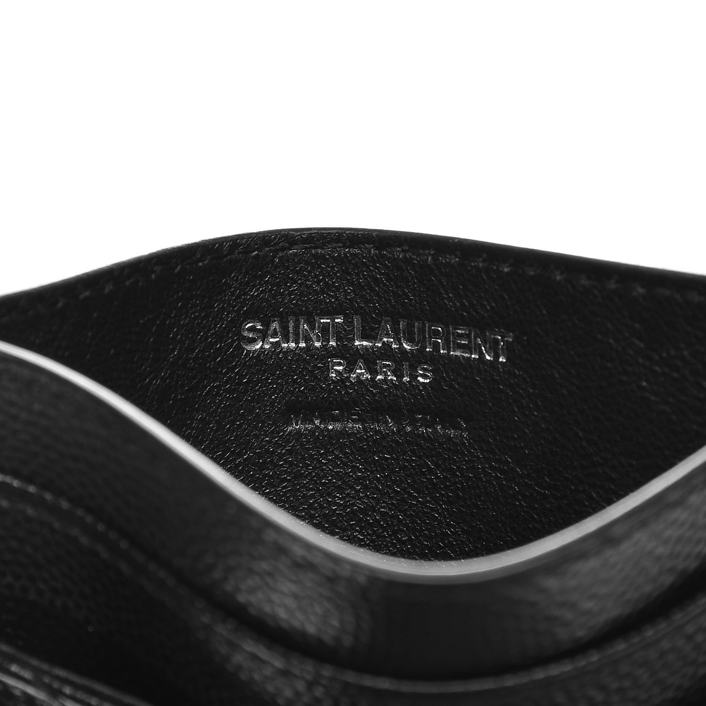Grain De Poudre Matelasse Chevron Monogram Credit Card Case Black