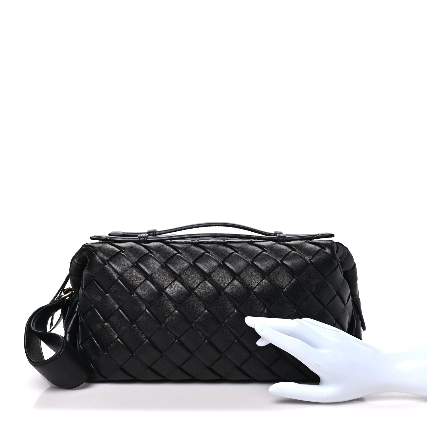 Bottega Veneta Nappa Intrecciato Gioco Top Handle Bag Black 2 of 11