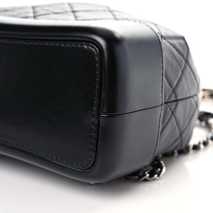 Chanel Aged Calfskin Quilted Small Gabrielle Backpack Black 7 of 9
