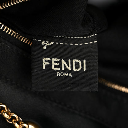 Fendi Vitello Grace King Karligraphy Chain Bucket Bag Black Bisquit 6 of 10
