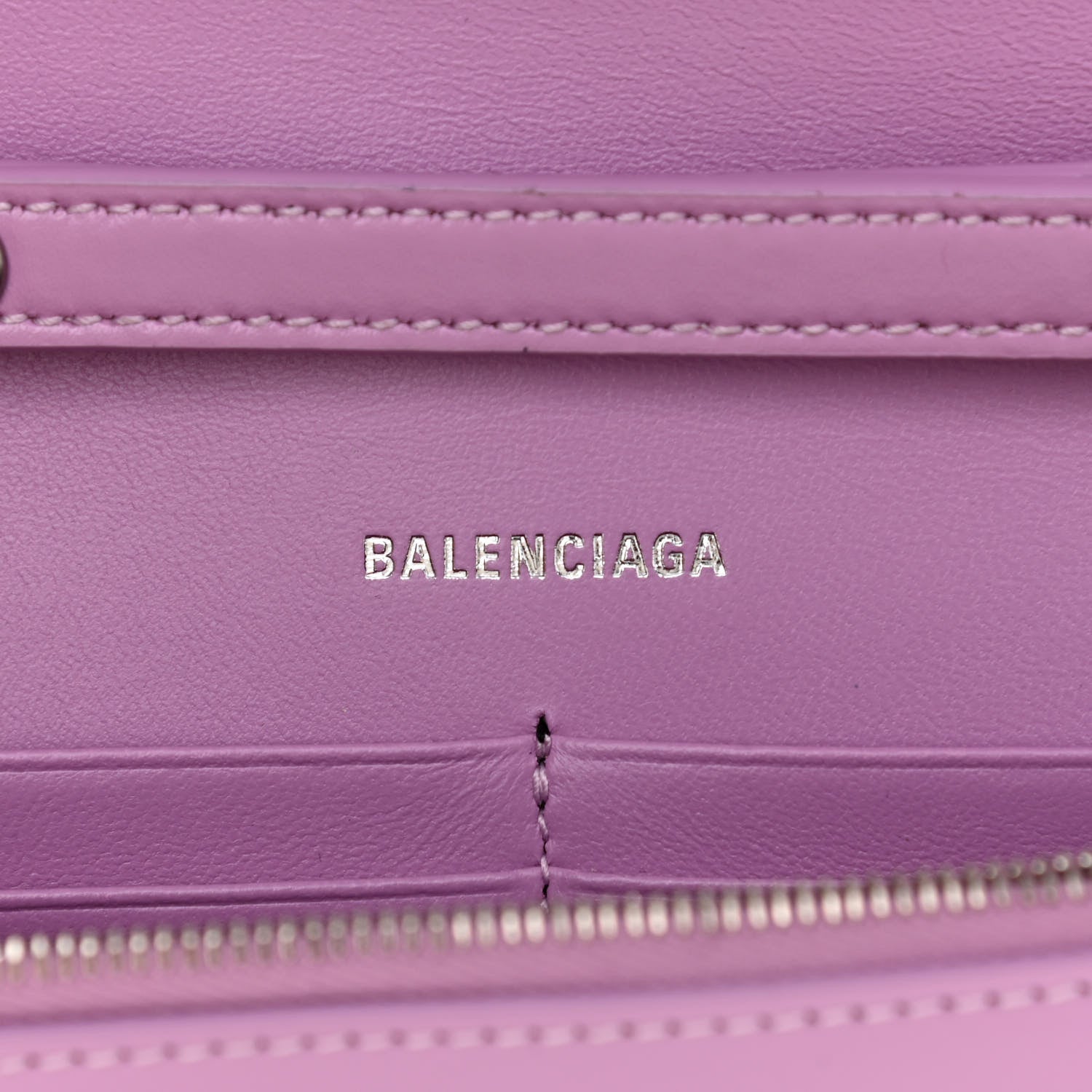 Balenciaga Shiny Box Calfskin Tonal B Hourglass Chain Bag Liliac 6 of 8