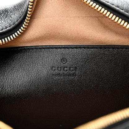 Gucci Monogram Matelasse Diagonal Small GG Marmont Chain Shoulder Bag Beige Black 6 of 12
