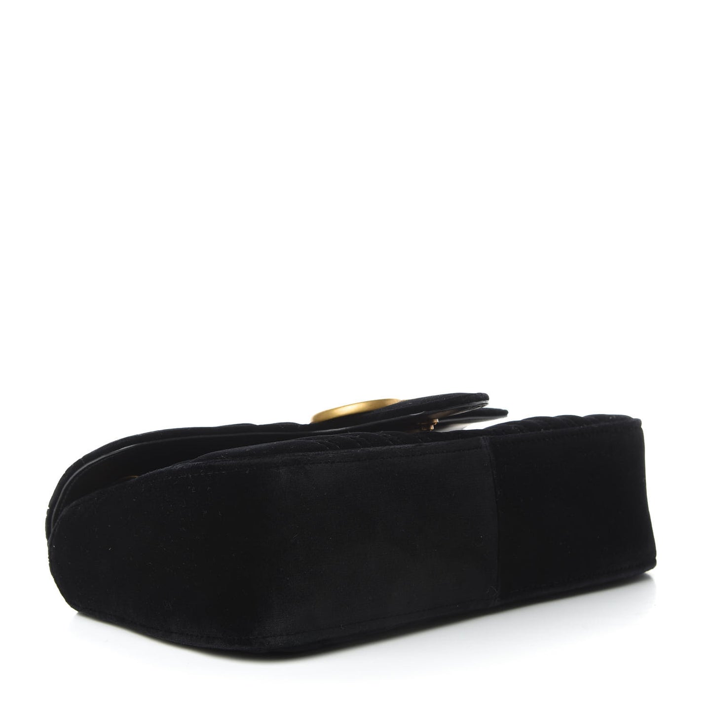 Velvet Matelasse Small GG Marmont Shoulder Bag Black