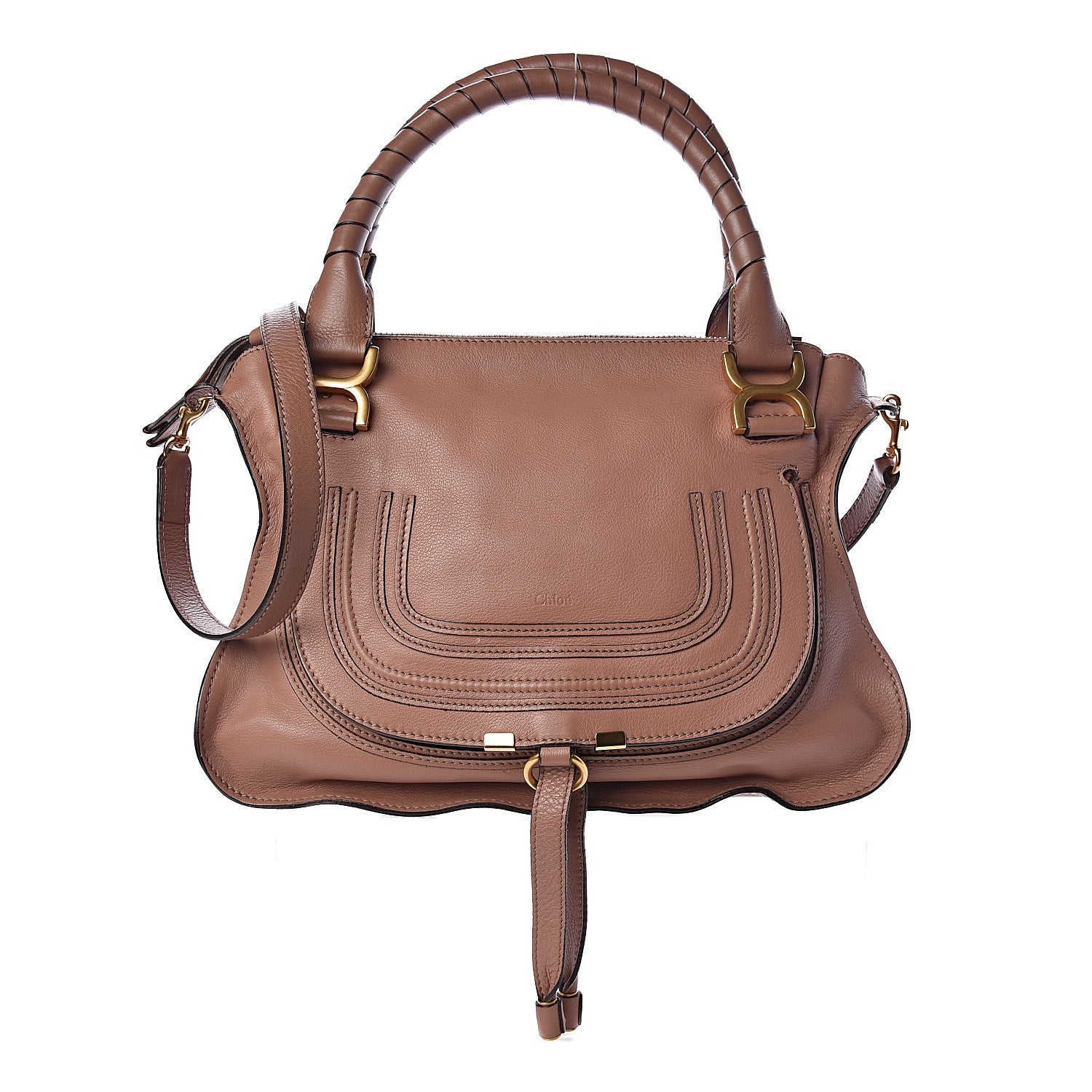 Chloe Calfskin Medium Marcie Satchel Nude 1 of 12