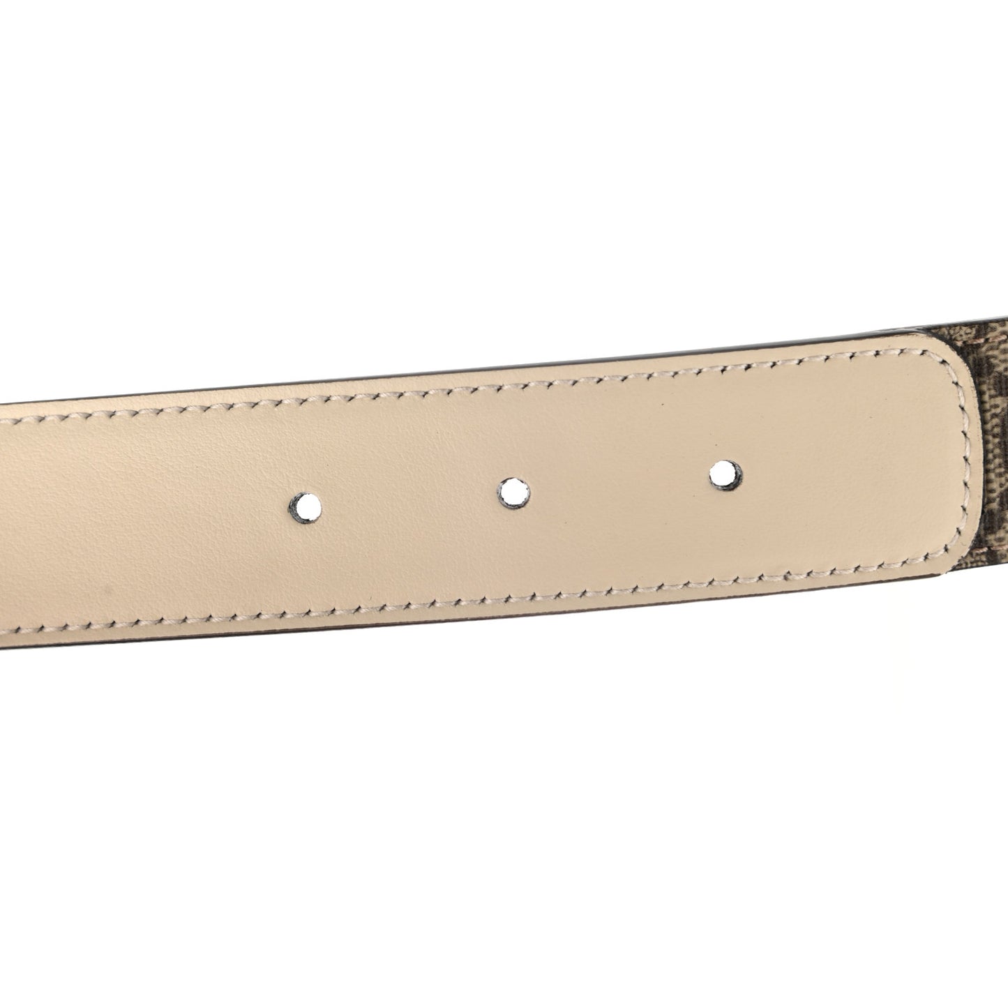 GG Supreme Monogram Matte Plutone Calfskin Double G 30mm Belt 90 36 Beige Ebony Mystic White