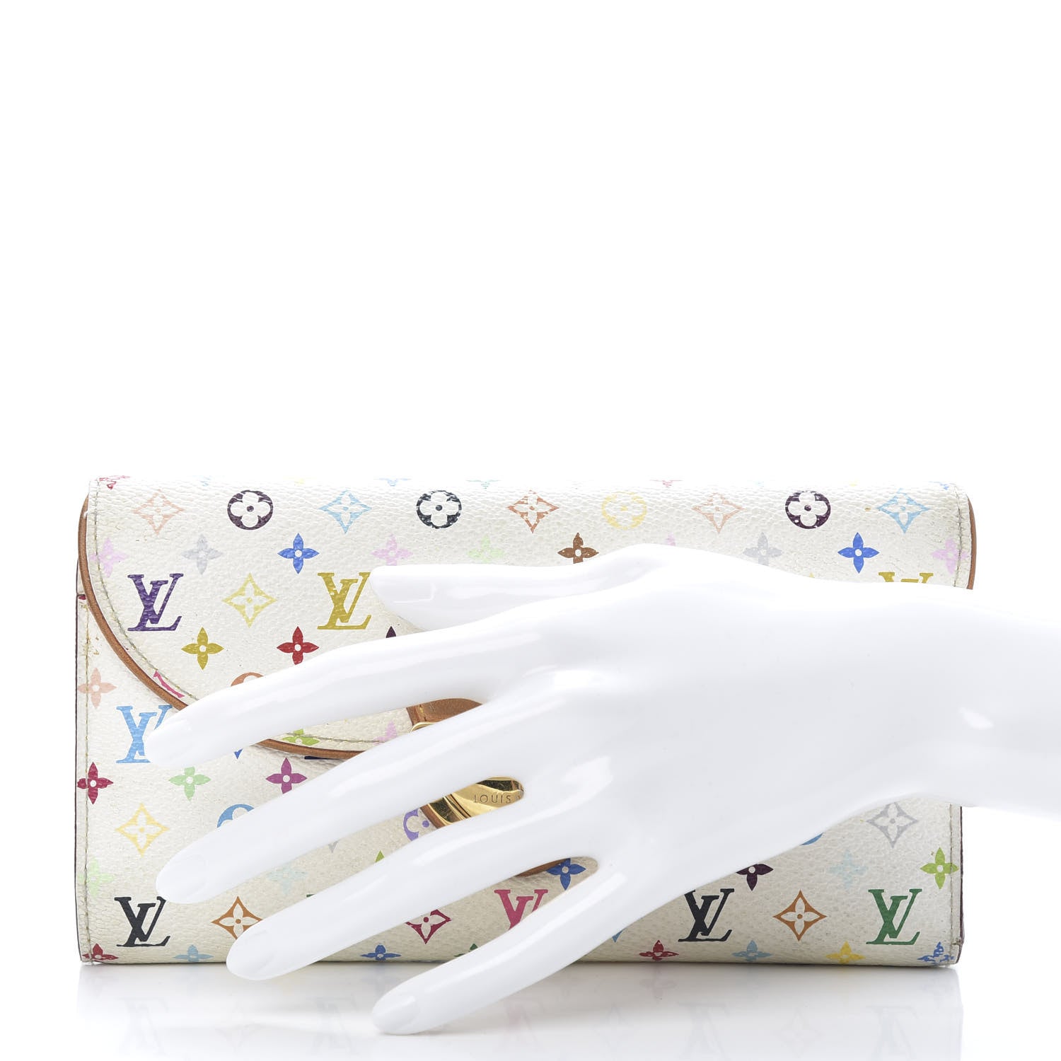 Louis Vuitton Monogram Multicolor Eugenie Wallet White 2 of 16