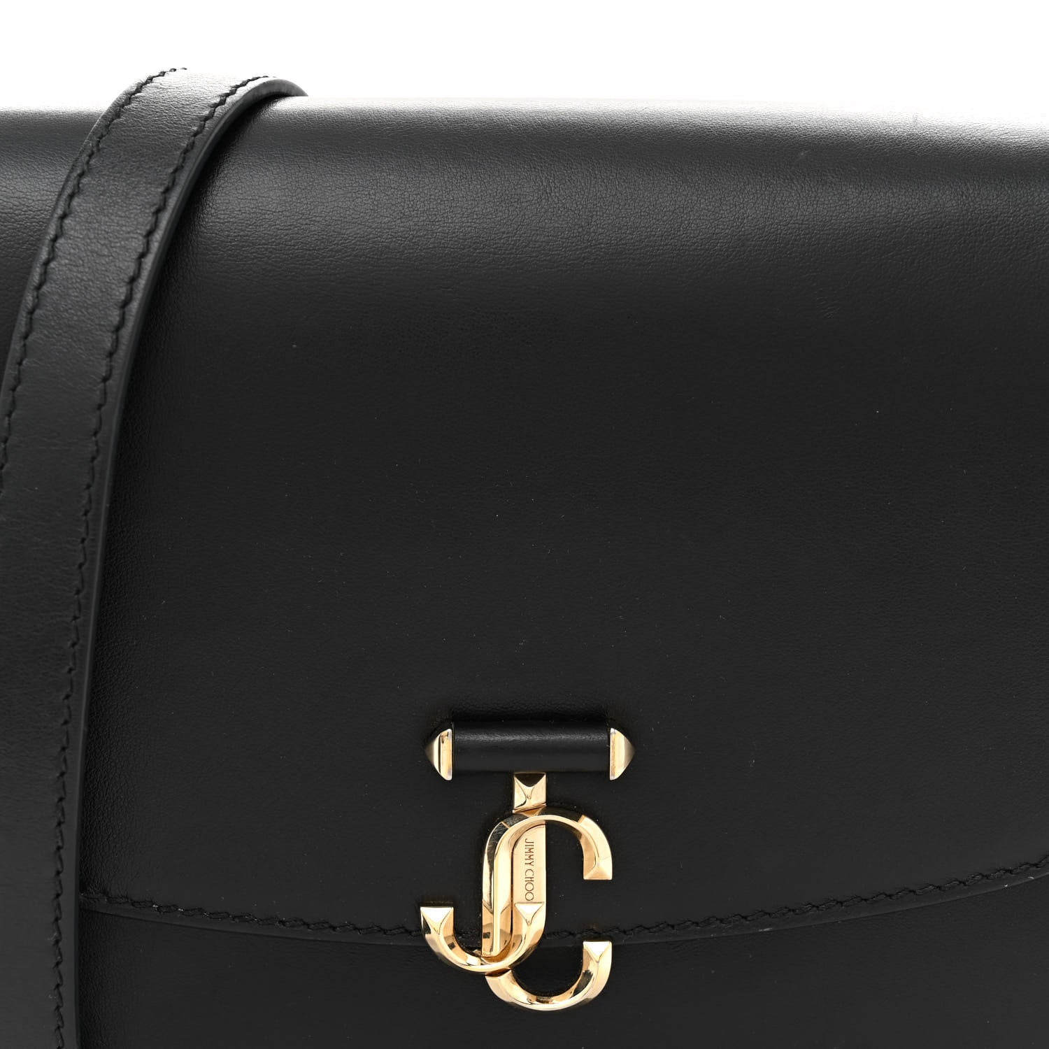 Jimmy Choo Calfskin Varenne Shoulder Bag Small Black 8 of 14