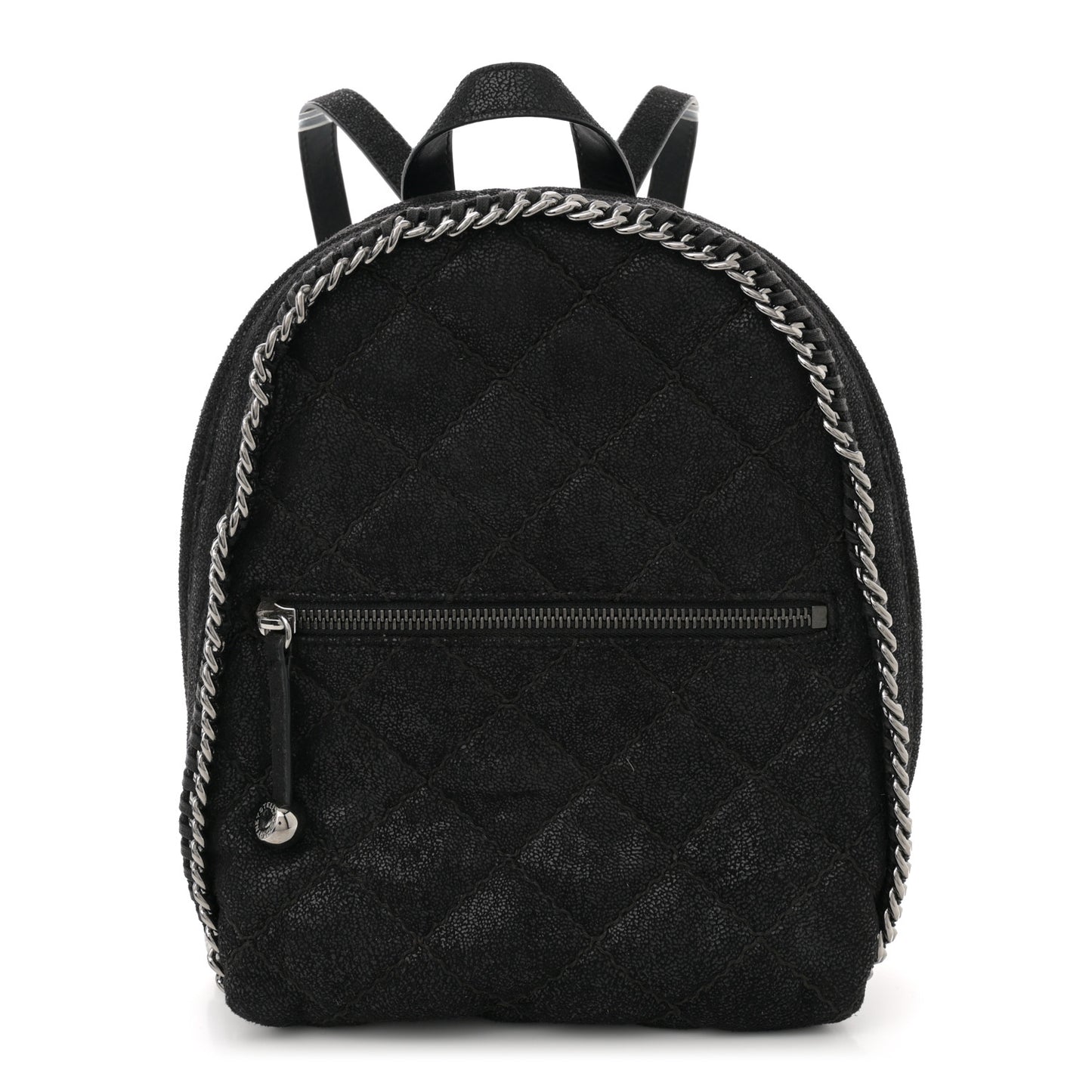 Shaggy Deer Quilted Mini Falabella Backpack Black
