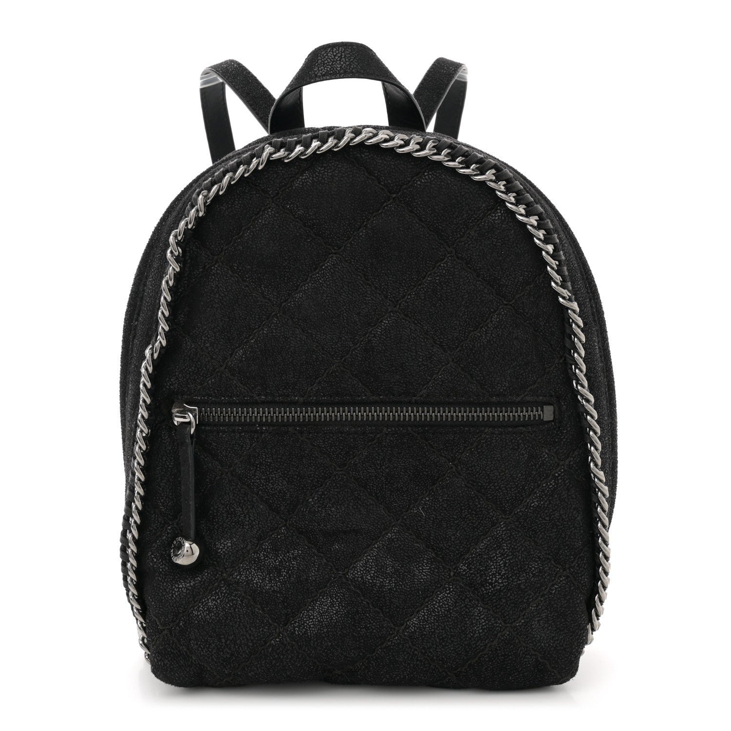 Stella McCartney Shaggy Deer Quilted Mini Falabella Backpack Black 1 of 9
