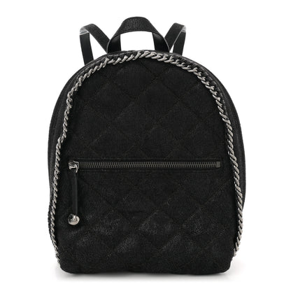 Stella McCartney Shaggy Deer Quilted Mini Falabella Backpack Black 1 of 9