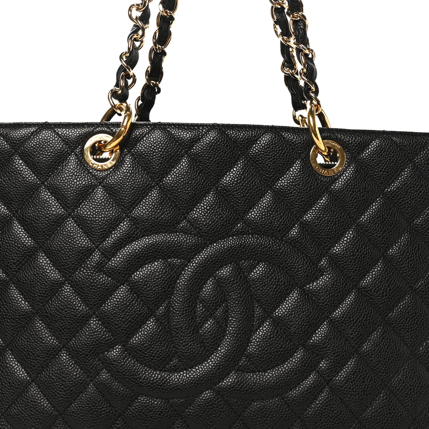 Chanel Caviar Quilted Grand Shopping Tote GST Black 8 of 10