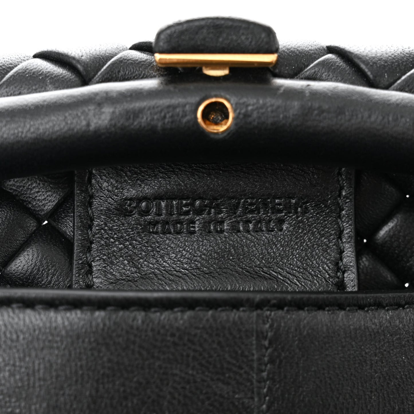 Nappa Intrecciato Small Padded The Handle Black