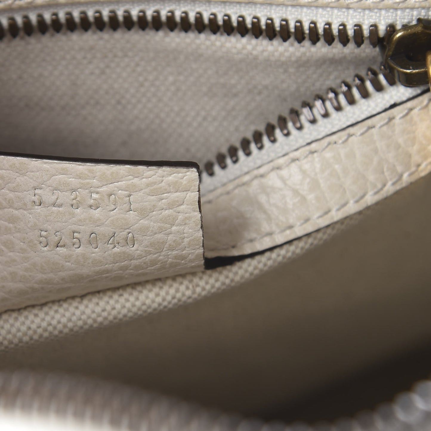 Grained Calfskin Logo Messenger Bag White
