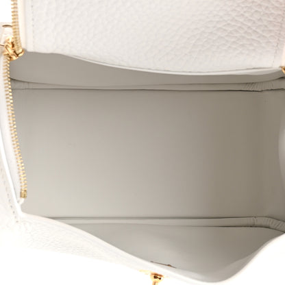 Hermes Taurillon Clemence Mini Lindy 20 New White 5 of 11