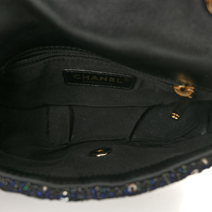 Chanel Tweed Mini Pearl Handle Flap Black Ecru 5 of 10
