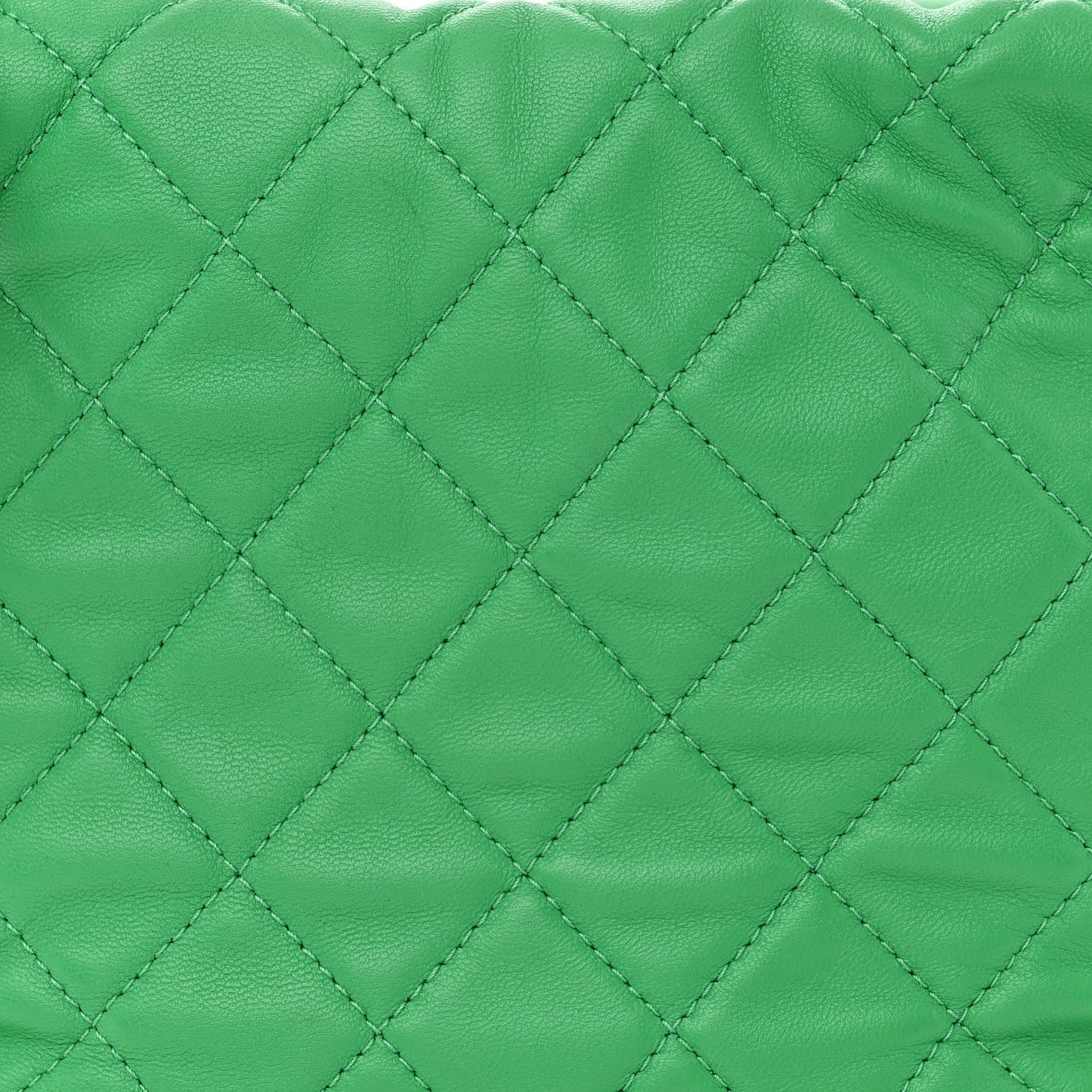 Lambskin Quilted Large Perfect Meeting Hobo Green