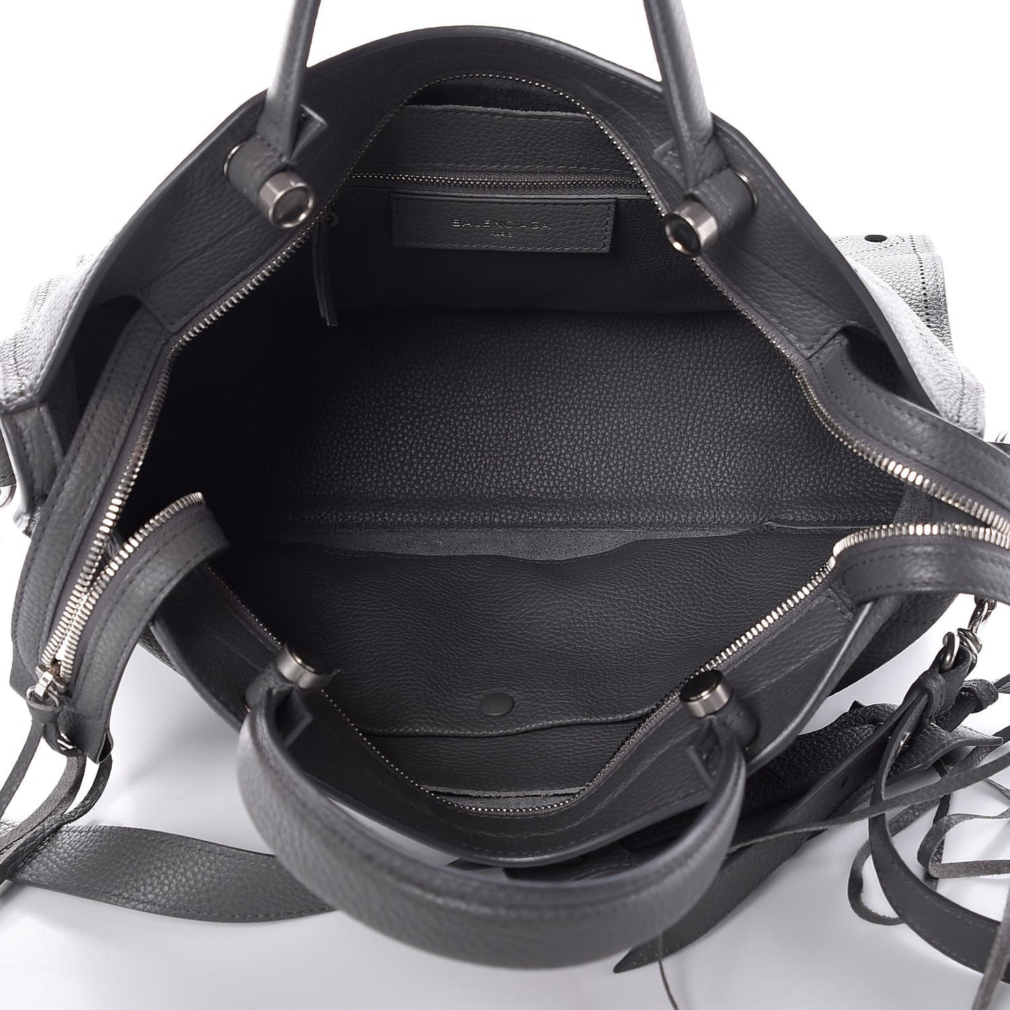 Veau Grana Perforated Blackout Hardware City Gris Acier