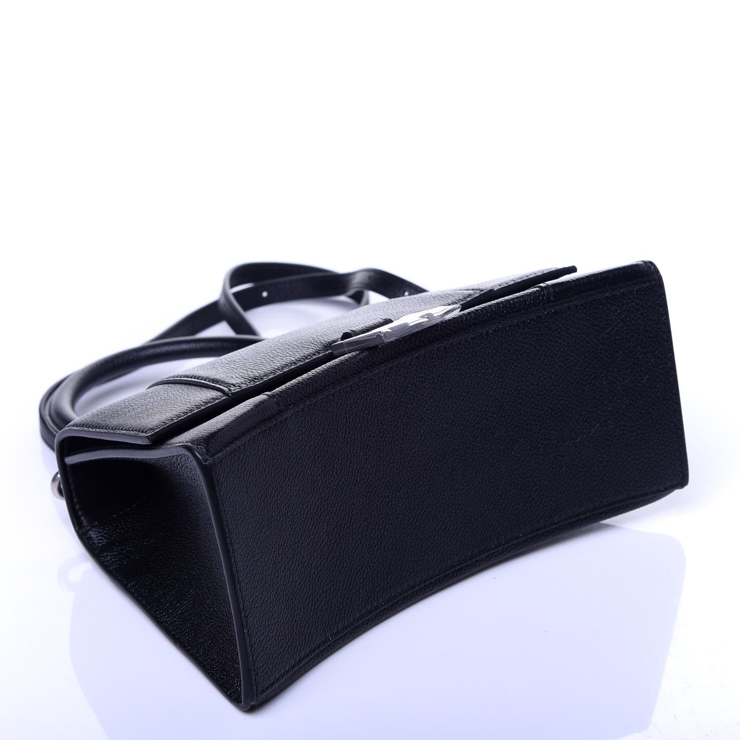 Balenciaga Grained Calfskin Small Hourglass Top Handle Bag Black 5 of 10