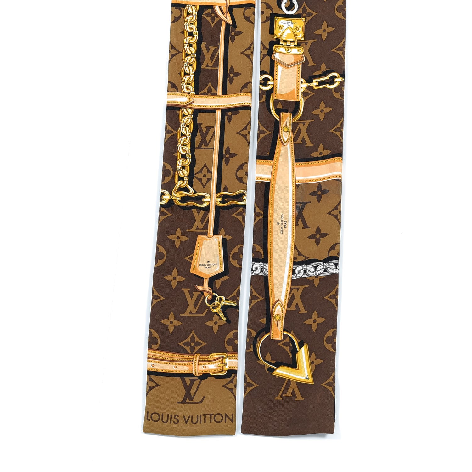 Louis Vuitton Silk Monogram Confidential Bandeau Brown 2 of 3