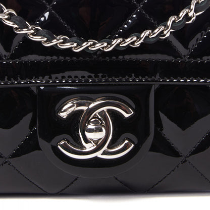 Chanel Patent Quilted Small Coco Shine Flap Black 7 of 9