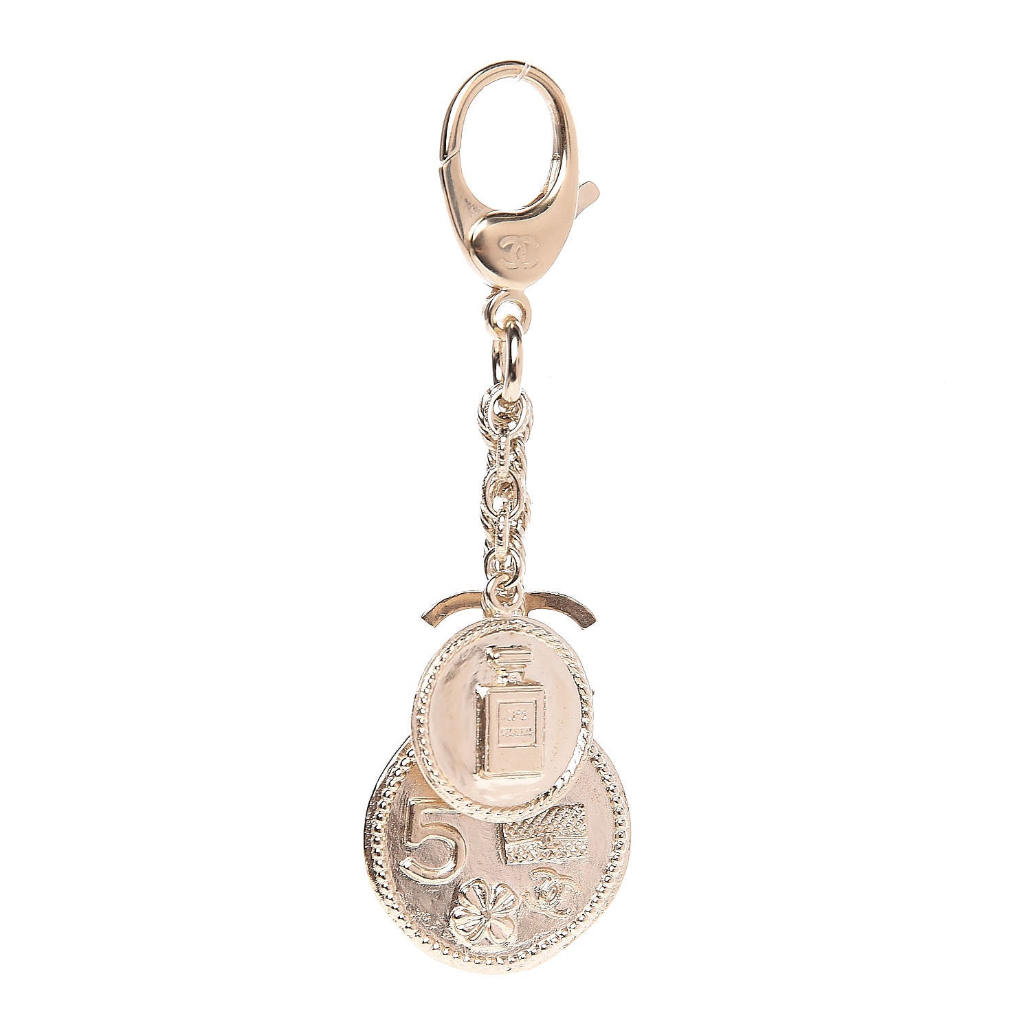 Chanel Coin CC Bag Charm Gold 1 of 4